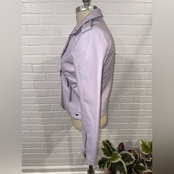 Blank NYC Highway Star Light Purple Vegan Leather Moto Jacket - Picture 7 of 14